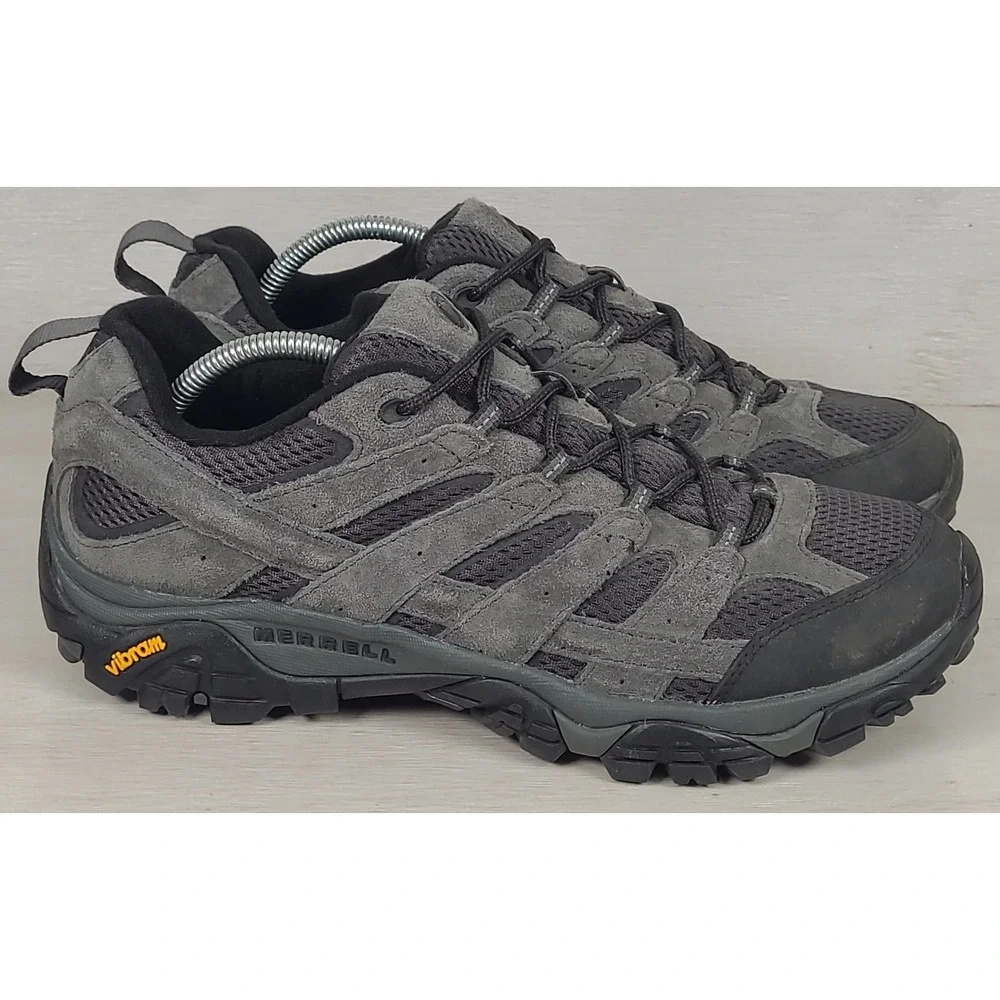 Merrell Moab 2 Vent Mens Sz 11 Hiking Shoes Grey Black Suede Vibram J06011